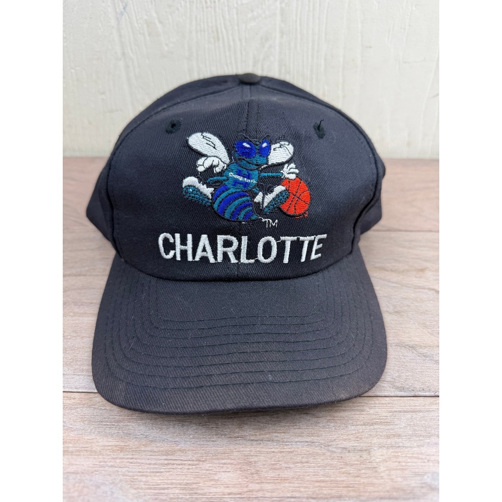 Charlotte Hornets Hat Twins Snapback Men's OSFA Black Green Vintage NBA